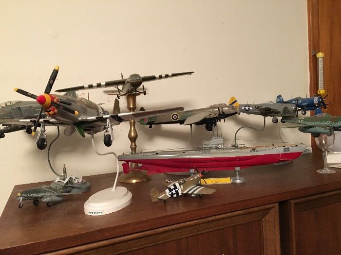Assembled model planes