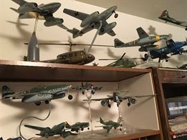 Assembled model planes