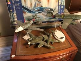 Assembled model planes