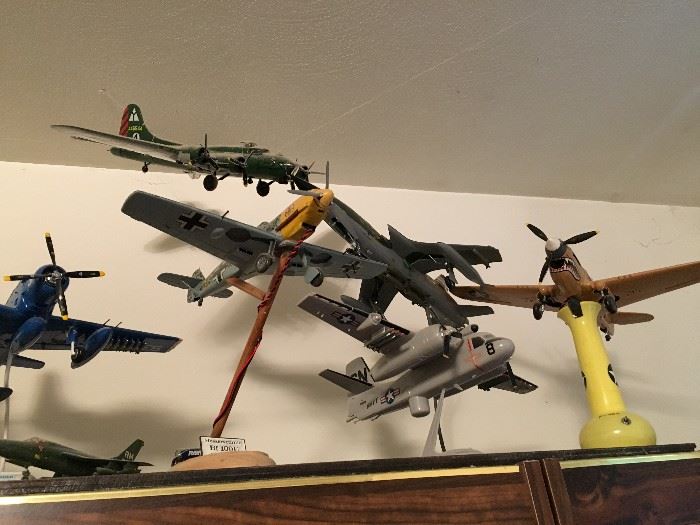 Assembled model planes