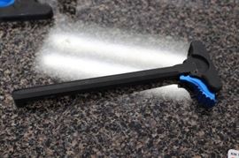 Black and Blue AR 15 Charging Handles