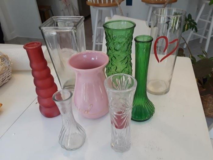 Eight vases