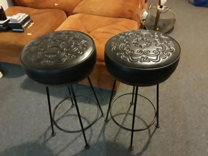 Faux leather bar stools