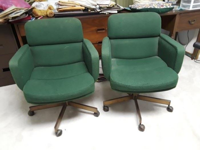 Mid century upholstered office chair 