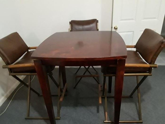 Tall table with 3 chairs