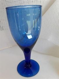 Vintage blue water goblets