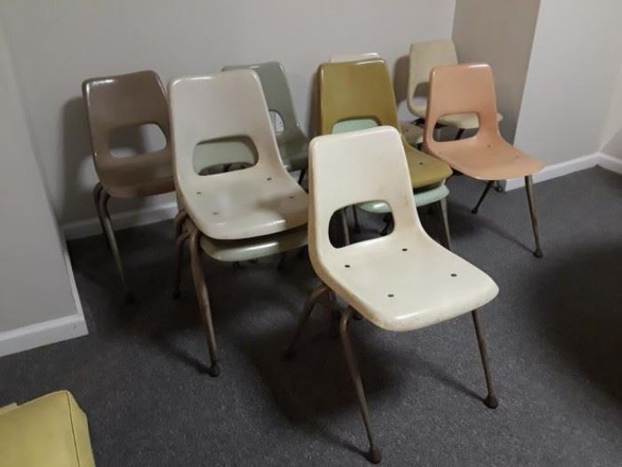 Vintage stacking chairs