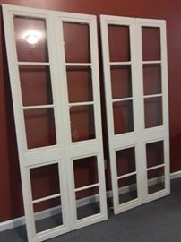 Wood and glass bifold doors