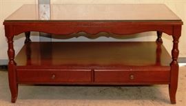 Glass top coffee table