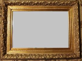 Gold mantle mirror
