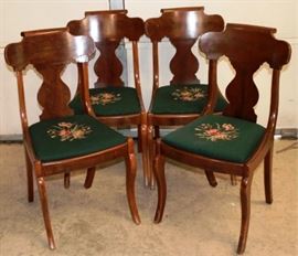 Needlepoint seat chair set