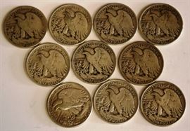 Walking Liberty halves