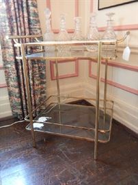 BRASS TEA CART