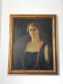 OIL ON CANVAS PORTRAIT JOSEPH FLECK 1892-1977