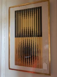 PENCIL SIGNED SERIGRAPH 91/150 BLIND STAMPED VICTOR VASAVELY 1906-1997 