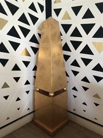 Gold Lacquer Floor Obelisk Dimensions 18ʺW × 18ʺD × 72ʺH
