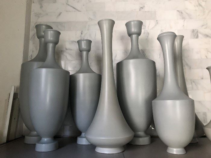 Matte Celadon Edo Vases