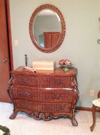 Beautiful Wicker/Wood 3-Drawer Chest