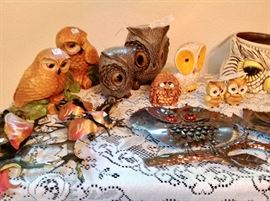 Close Up of part of the Owl Collection