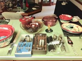 Onieda Flatware Set w/Matching Steak Knives, & Serving Pieces