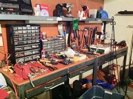 Two Work Benches & Tools Galore!