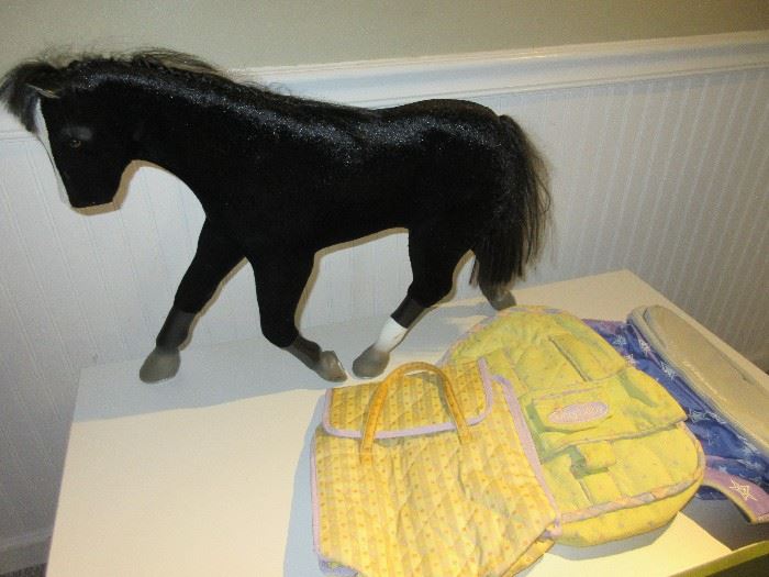 American Girl horse. Bitty Baby clothes