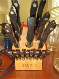 Complete set of Cutco knives