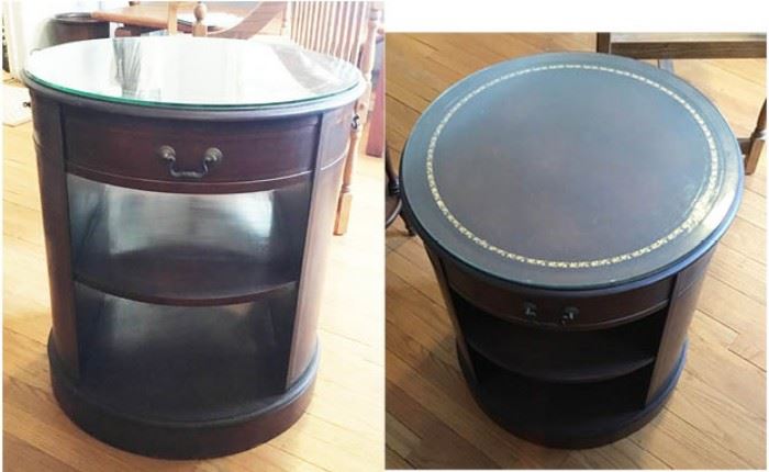 #4 Vintage mahogany drum table 