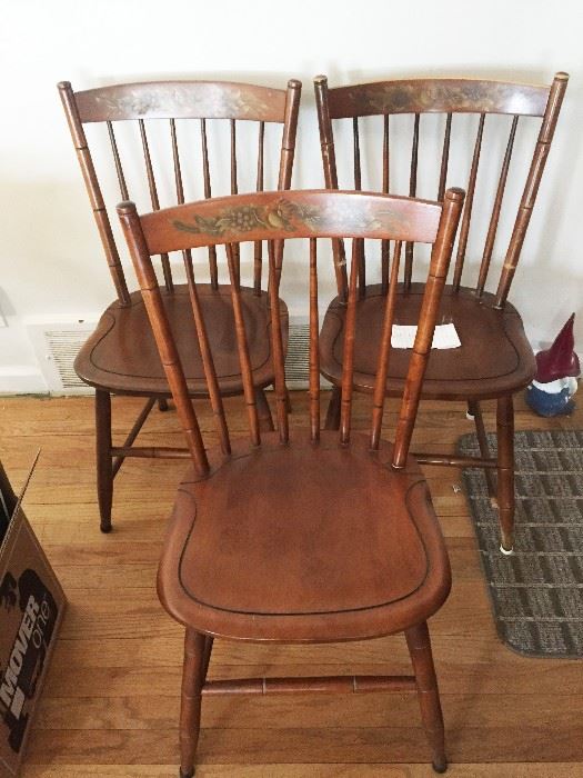 #20 L. Hitchcock CT chairs, set of 3