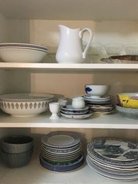 Bernaudad, blue and white, Italian ceramics, Gien, others