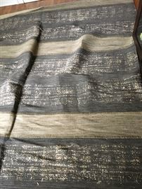 Stripe jute printed rug