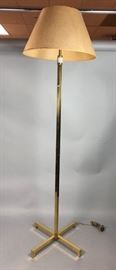 Lot 4 ROBSJOHN GIBBINGS Square Brass Tube Floor Lamp. 