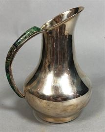 Lot 20 LOS CASTILLO Mexican Silver plate Small Pitcher. 