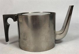 Lot 22 STELTON Swedish Stainless Steel Teapot. Modern po
