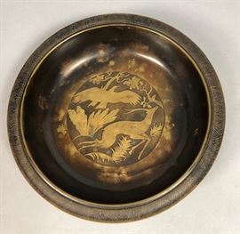 Lot 28 JUST ANDERSEN Danish Modernist Bronze Bowl. Large