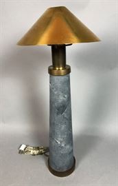 Lot 47 MAITLAND SMITH Blue Faux Shagreen Craft Table Lam