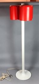 Lot 66 JOE COLUMBO 3 Shade Floor Lamp. White enamel tuli
