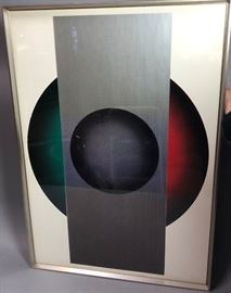 Lot 98 S. ZUMI Signed Graphic Silkscreen Print. Silver m