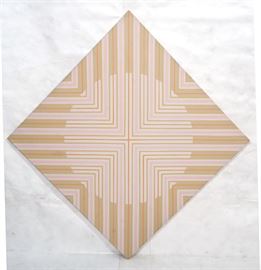 Lot 99 CAROLE CADE Large Modernist Oil Painting. Central