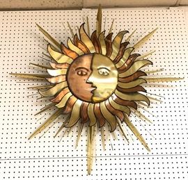 Lot 100 Mixed Metal Copper Brass Sun  Moon Wall Sculptur