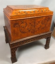 Lot 152 MAITLAND SMITH Painted Faux Leather Hinged Chest.