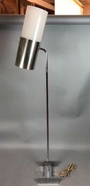 Lot 158 Modernist Chrome Plastic Column Floor Lamp. H sha