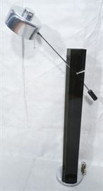 Lot 160 Smoked Lucite Aluminum Modernist Floor Lamp. 3 si