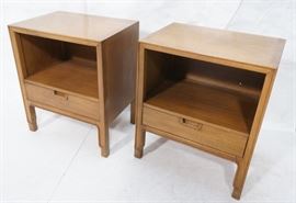 Lot 165 Pr MOUNT AIRY Walnut Night Stands. JANUS Collecti