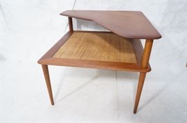 Lot 169 FRANCE  SONS Danish Teak Two Tier Step Table. Bo