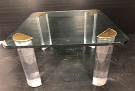 Lot 176 Thick Glass Modern Coffee Table. Thick Clear Luci