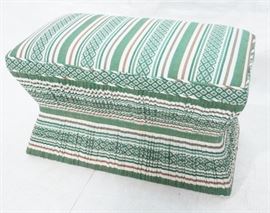 Lot 178 Fabric Upholstered Bench Stool Seating. Corseted 