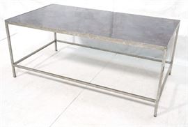 Lot 179 Modern Metal Frame Coffee Table. Tesselated Squar
