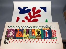 Lot 180 Two HENRI MATISSE Colorful Lithograph Prints. 1.