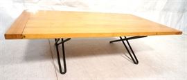 Lot 181 Modern Blond Wood Low Coffee Cocktail Table. Heav